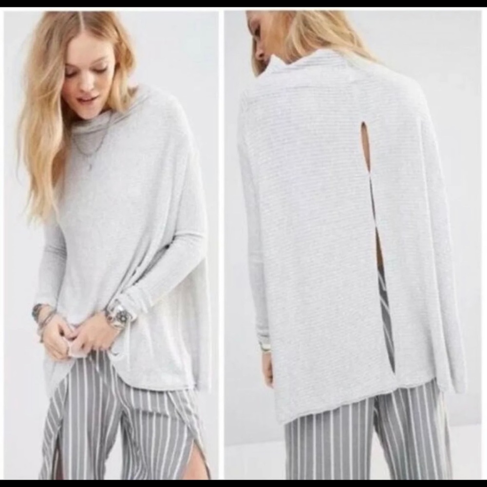 Free People "Lover Rib" Top NWT! Grey M